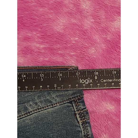 Seven7 Jeans Womens Size 10 34x23 Mid Rise Girlfriend Cropped Blue Stretch - Picture 7 of 13